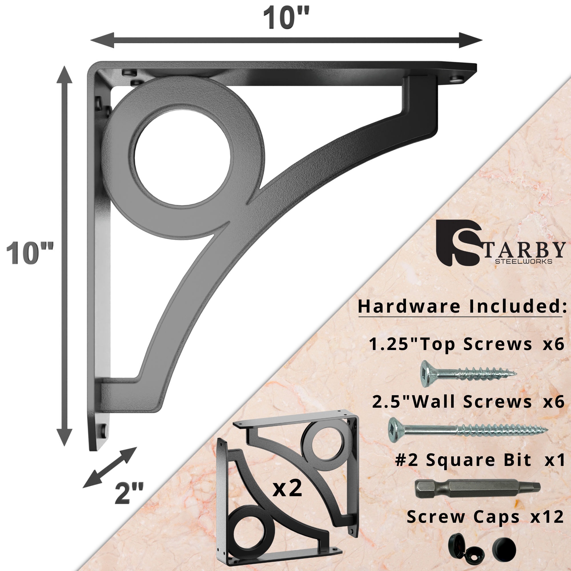 Park Circle Shelf Brackets | Park Circle Brackets | StarbyDesigns