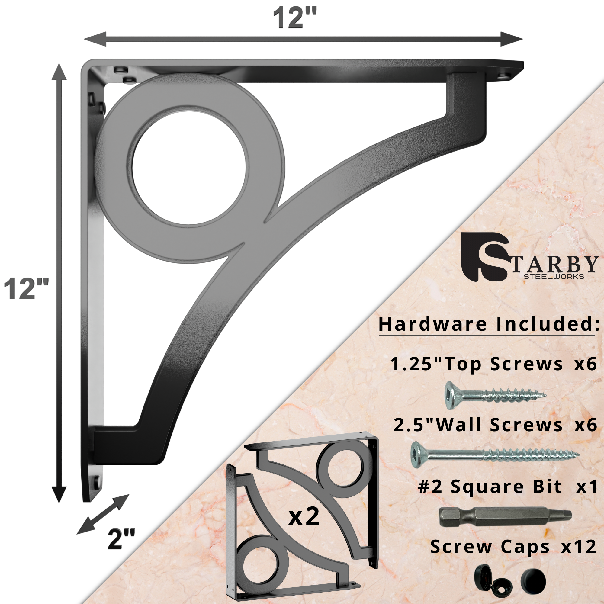 Park Circle Shelf Brackets | Park Circle Brackets | StarbyDesigns