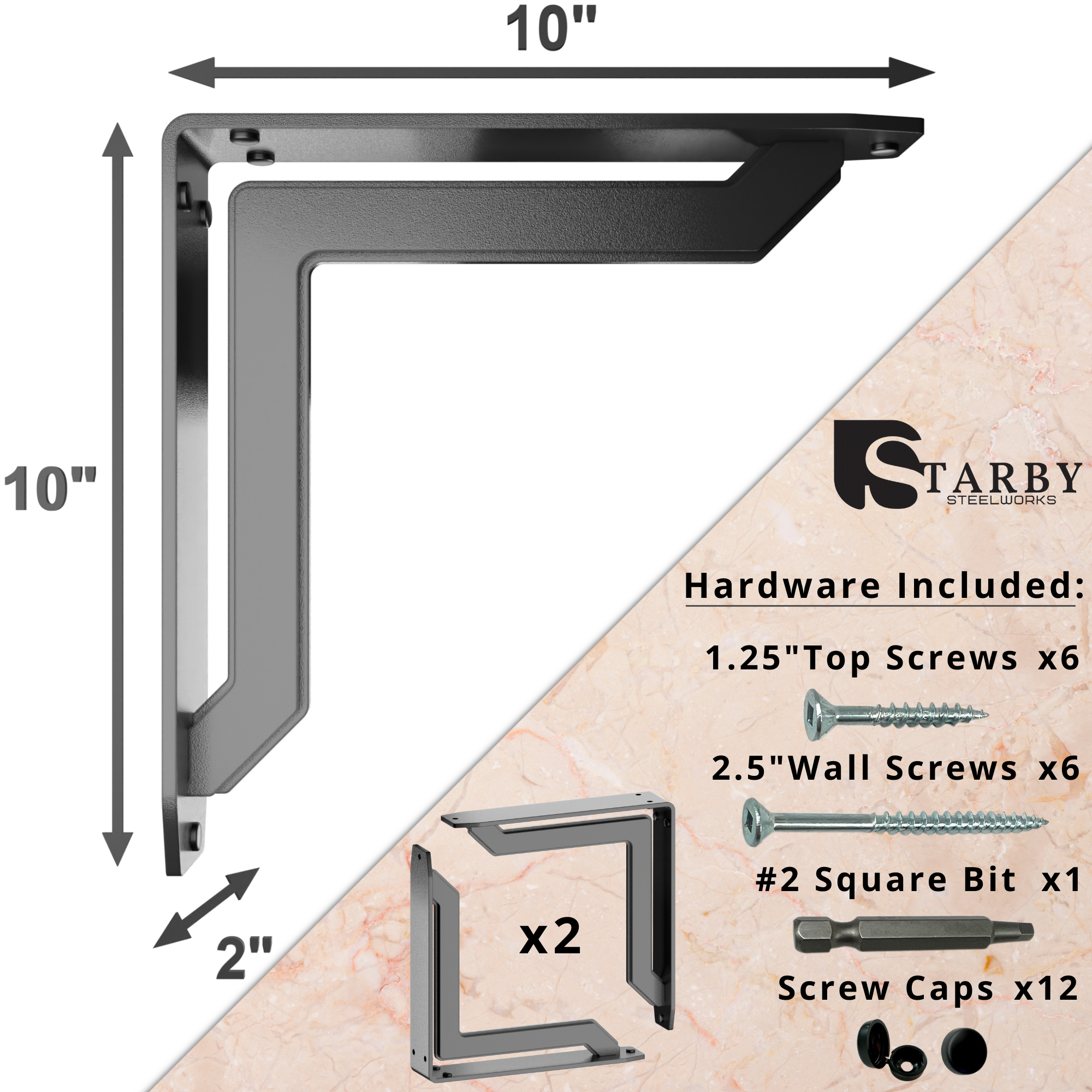 Lucca Shelf Brackets | Countertop Brackets | StarbyDesigns