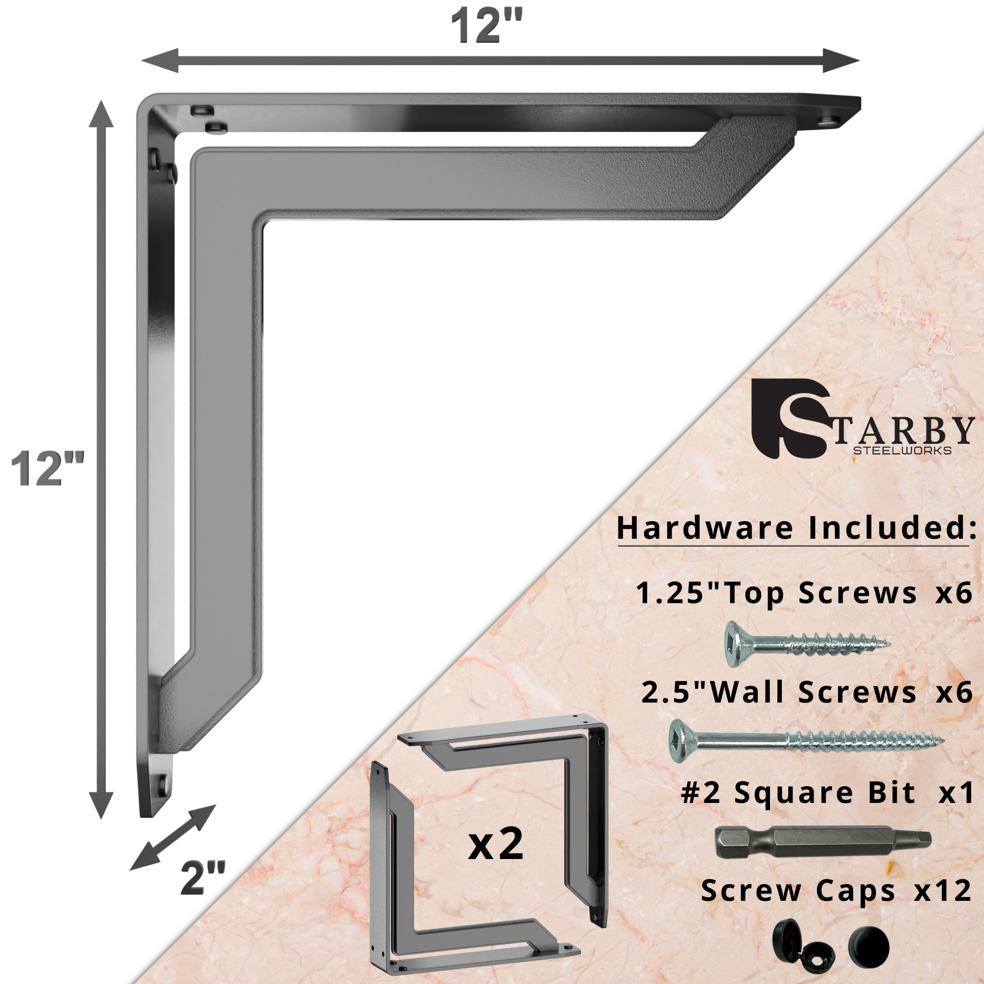 Lucca Shelf Brackets | Countertop Brackets | StarbyDesigns