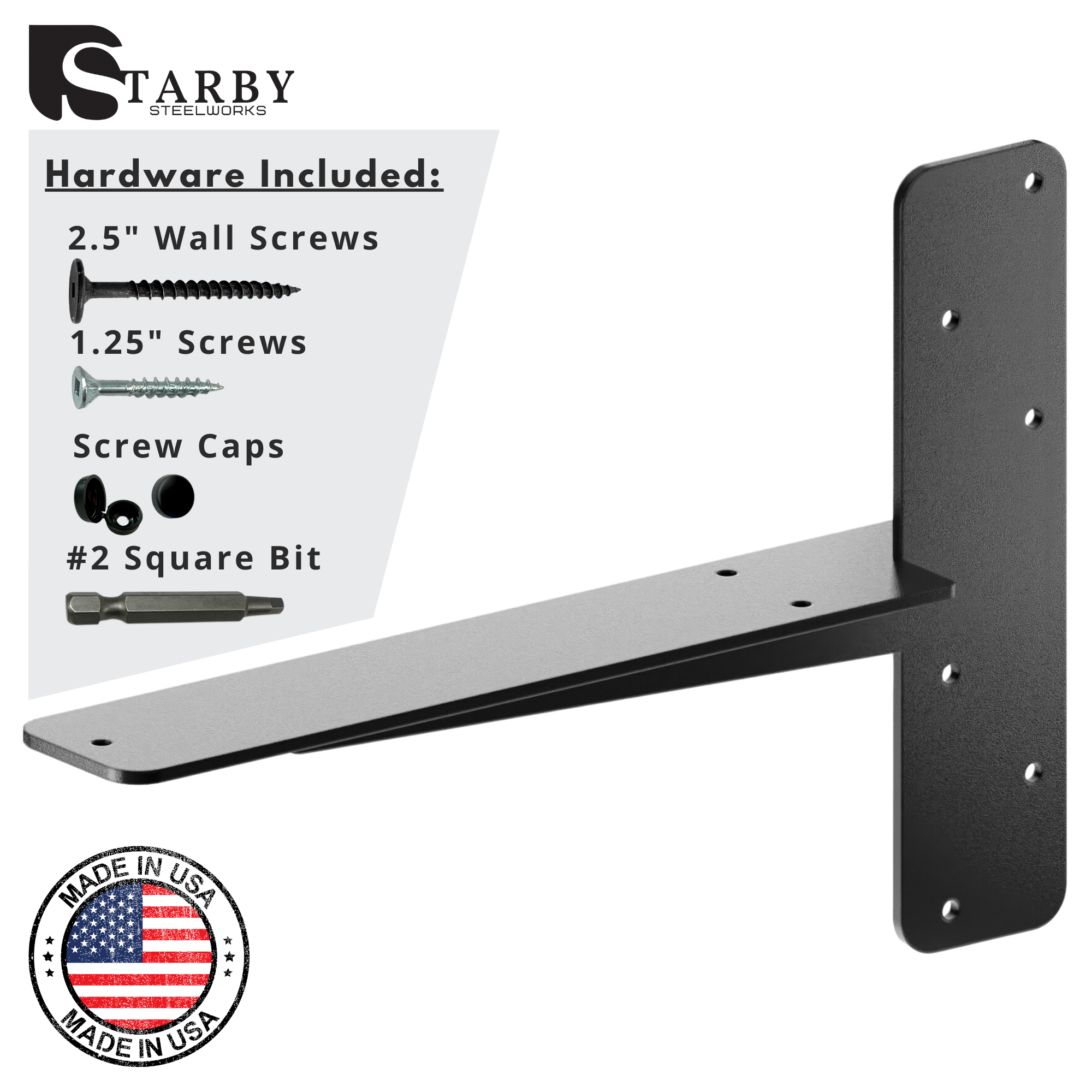 Heavy-Duty Granite Bracket | Floating Granite T-Bracket |StarbyDesigns