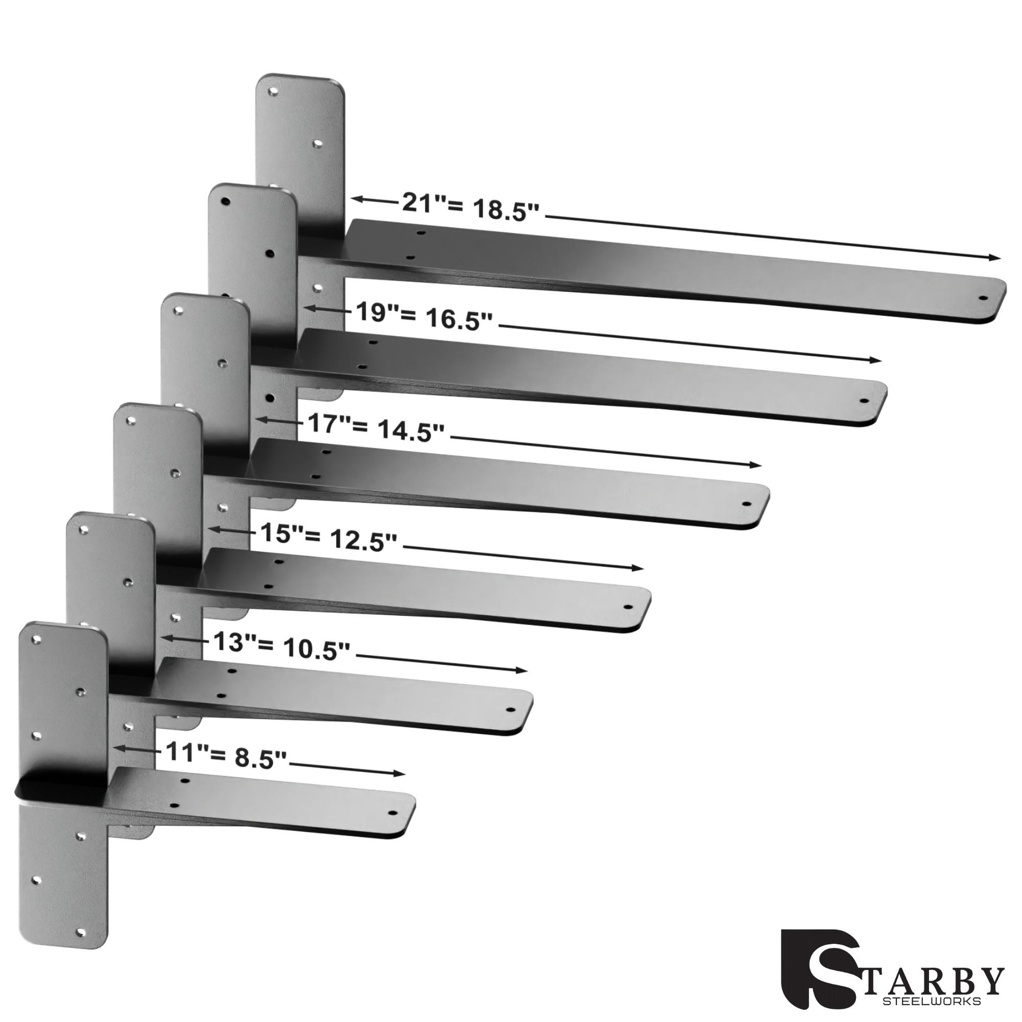 Heavy-Duty Granite Bracket | Floating Granite T-Bracket |StarbyDesigns