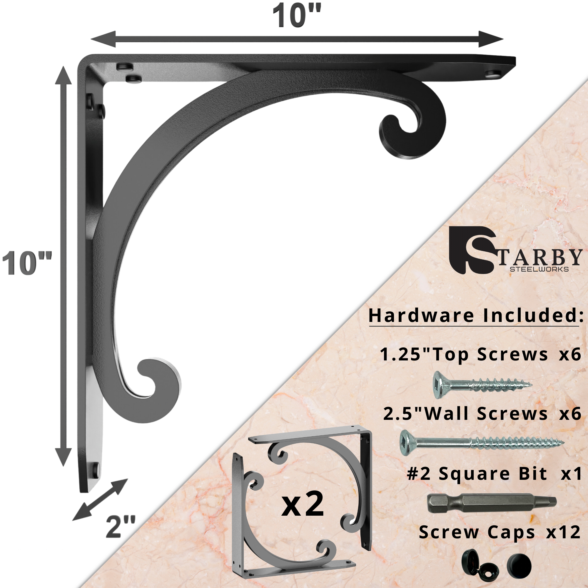 Southern Charm Brackets Shelf | Countertop Brackets | StarbyDesigns