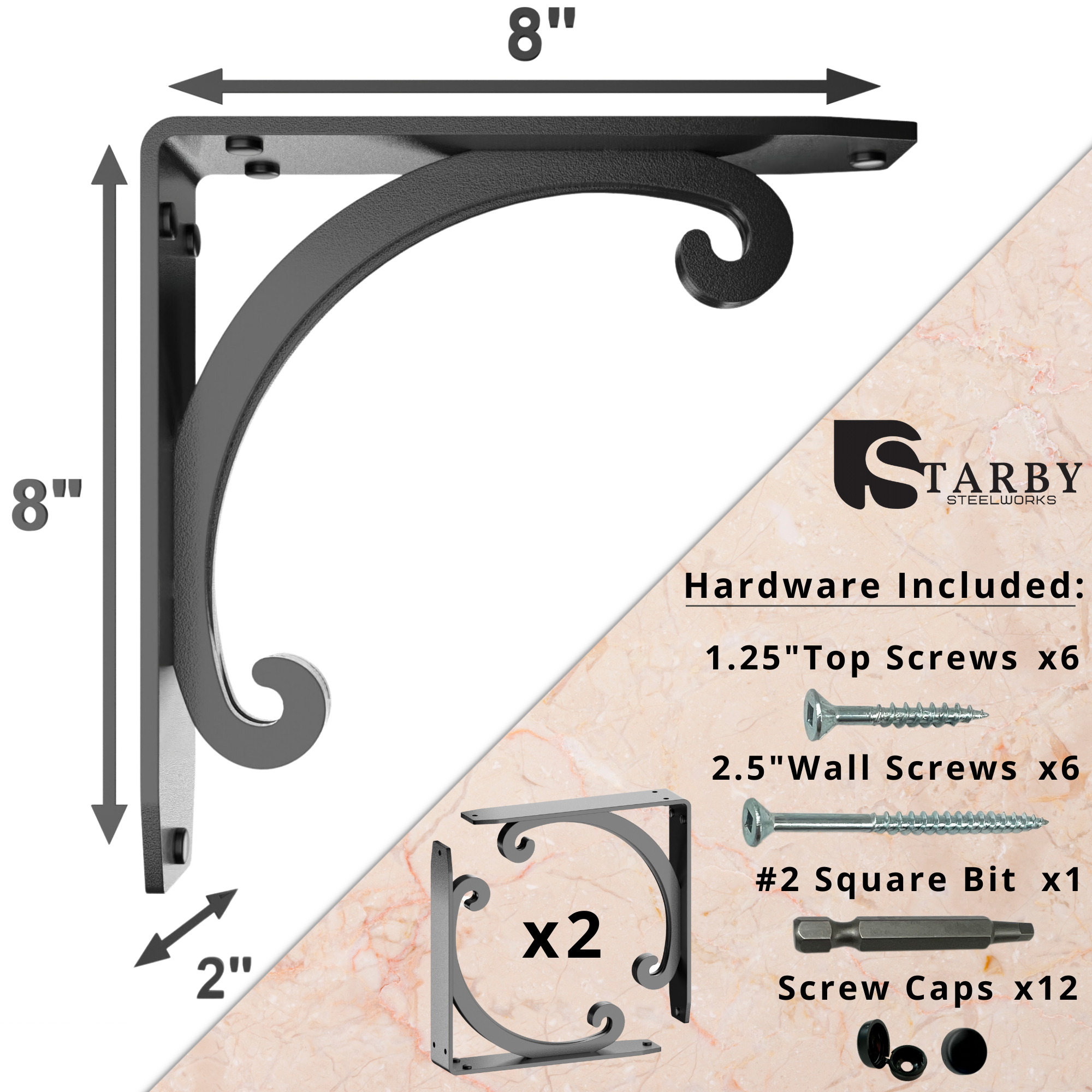 Southern Charm Brackets Shelf | Countertop Brackets | StarbyDesigns