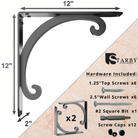 Southern Charm Brackets Shelf | Countertop Brackets | StarbyDesigns