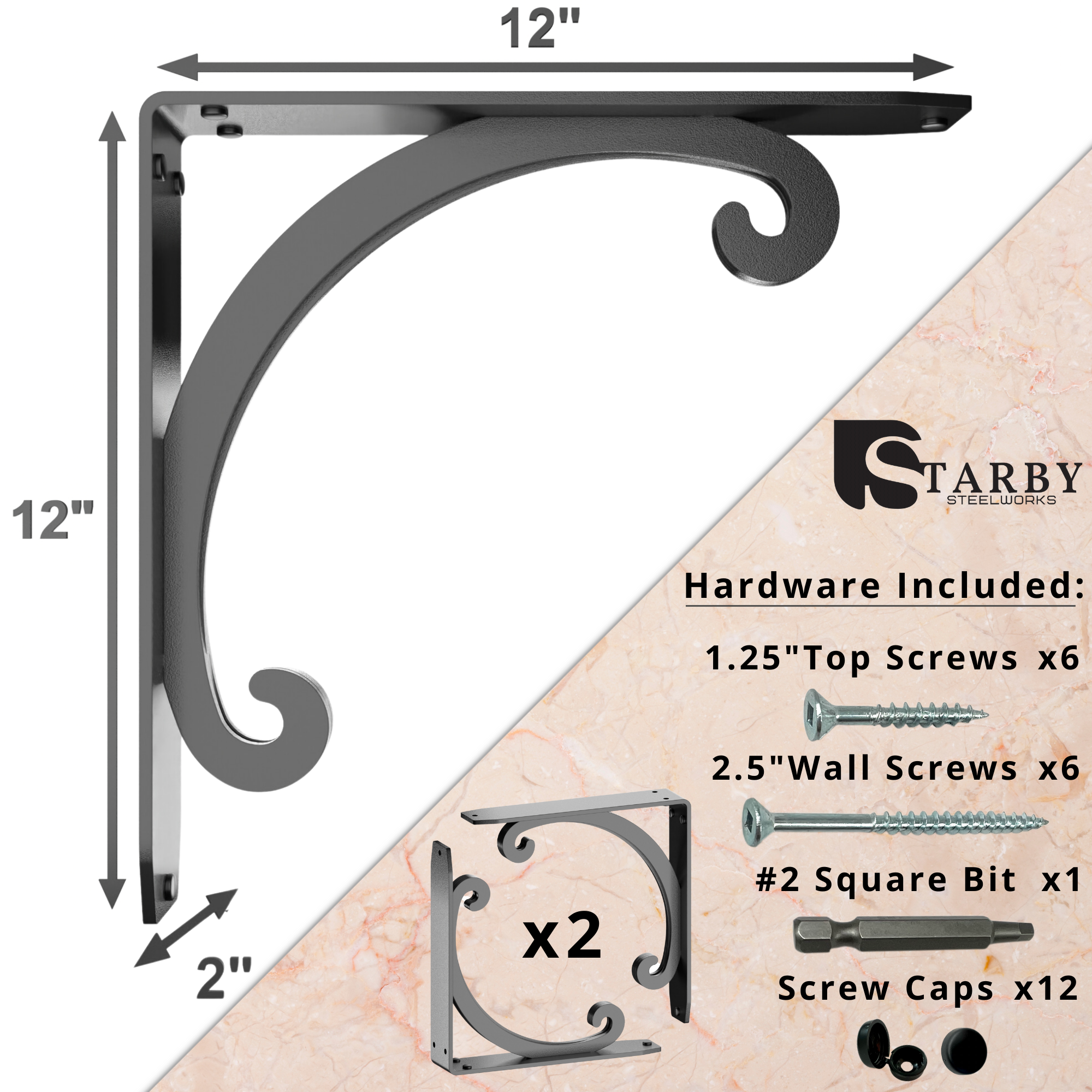 Southern Charm Brackets Shelf | Countertop Brackets | StarbyDesigns