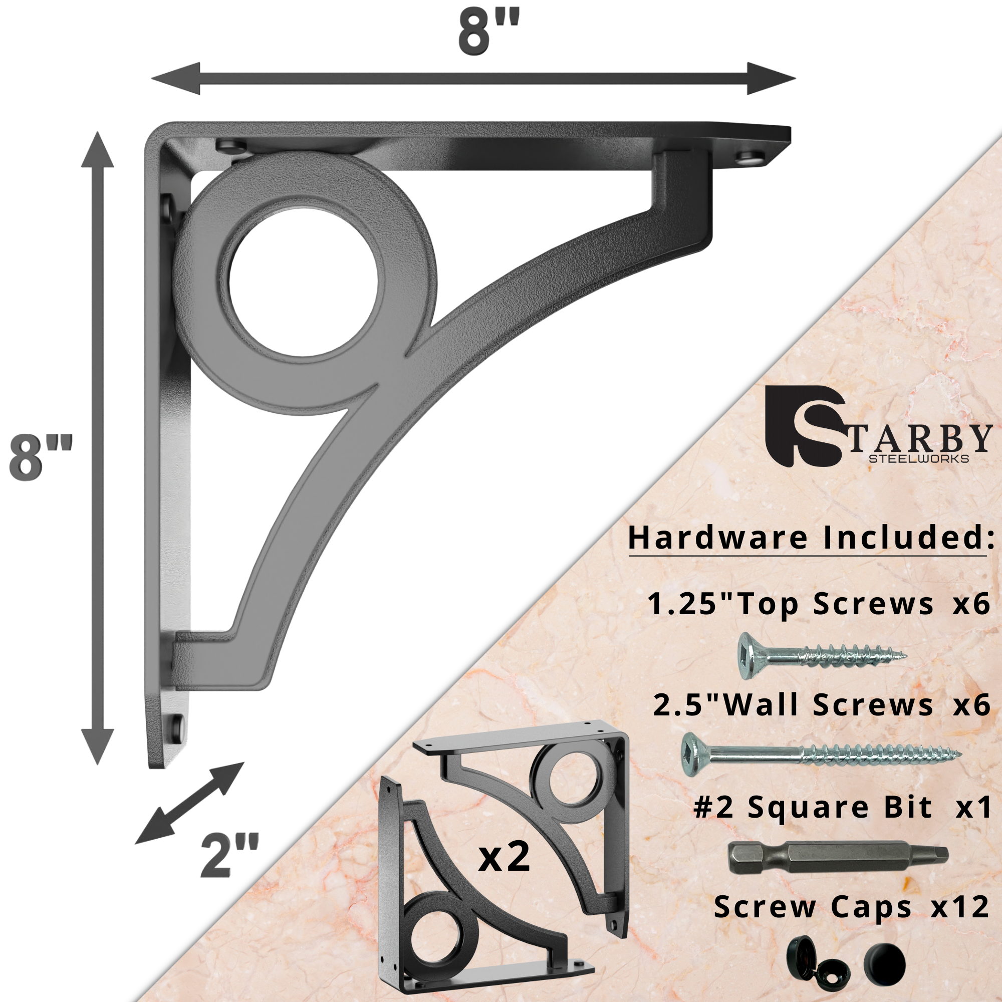 Park Circle Shelf Brackets | Park Circle Brackets | StarbyDesigns