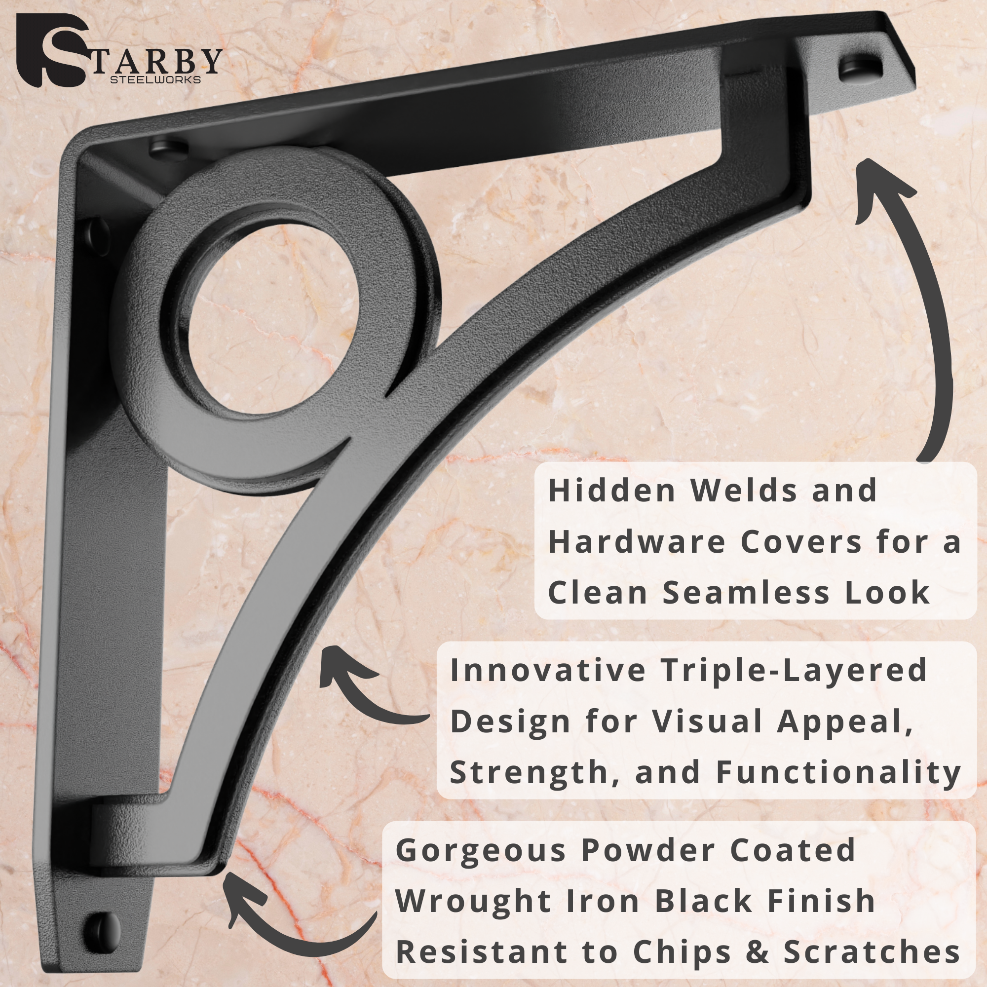 Park Circle Shelf Brackets | Park Circle Brackets | StarbyDesigns