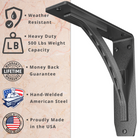 Sullivan Shelf Brackets | Black Countertop Brackets | StarbyDesigns