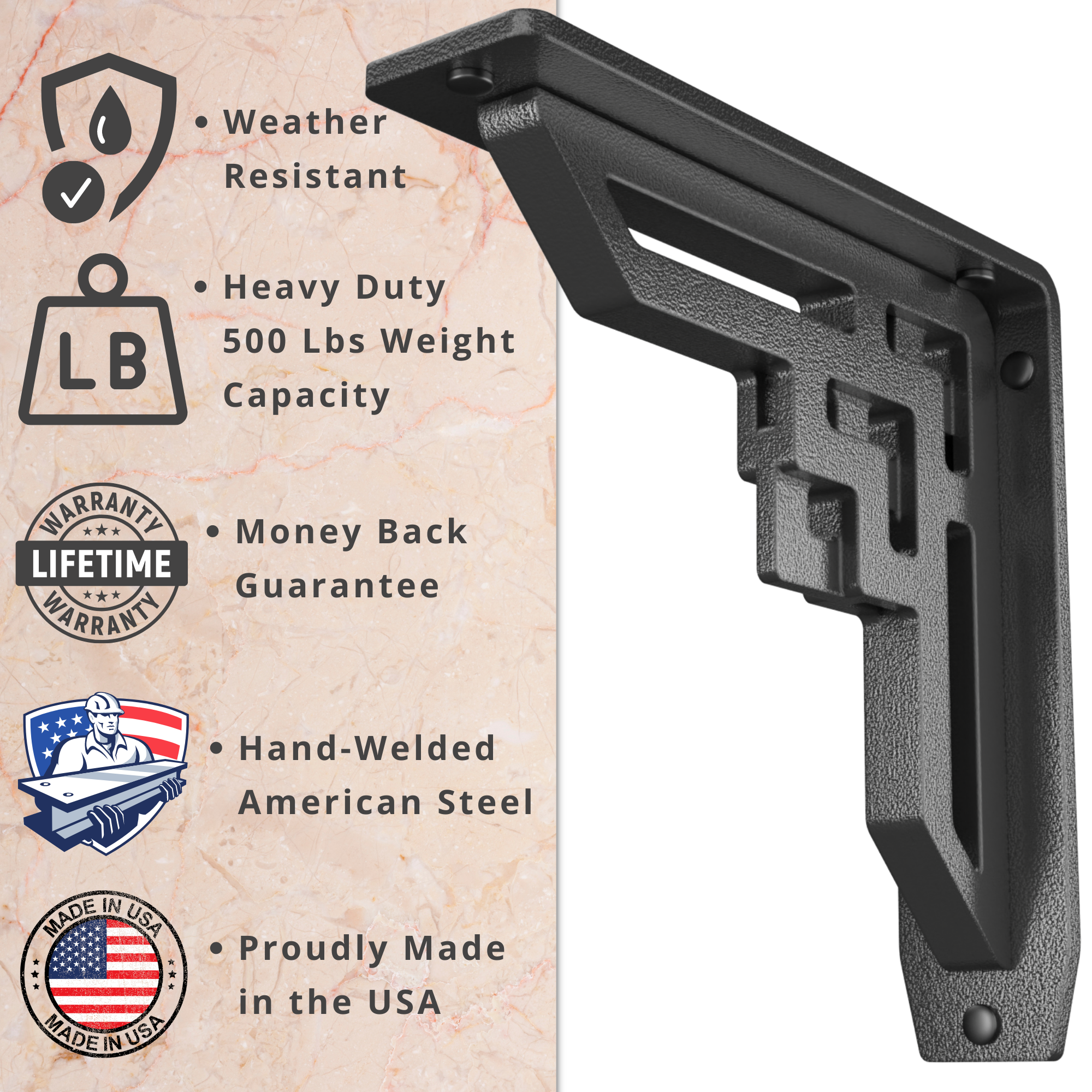 Rockville Heavy Shelf Brackets | Countertop Brackets | StarbyDesigns