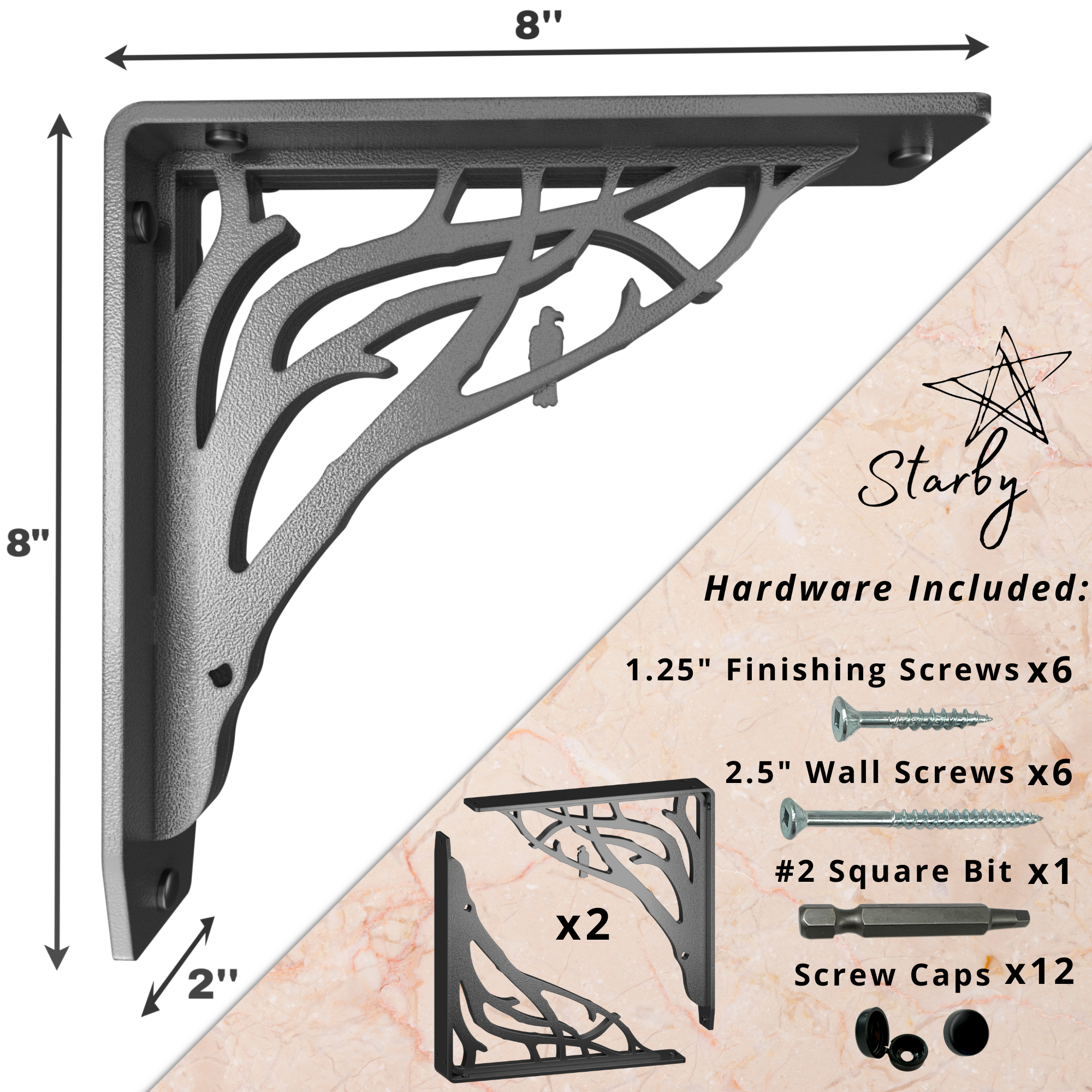 Angel Oak Shelf Brackets | Angel Oak Counter Brackets | StarbyDesigns