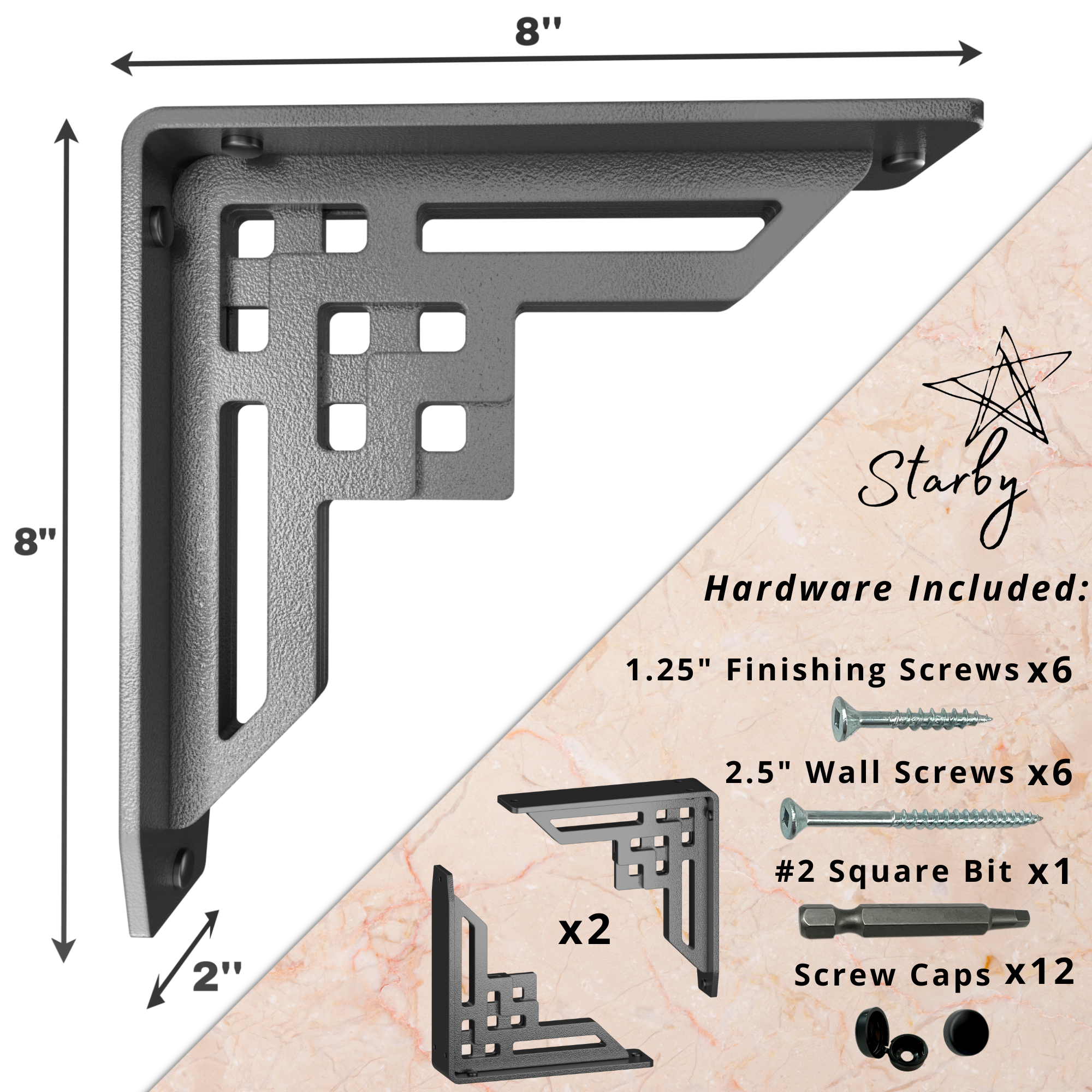 Rockville Heavy Shelf Brackets | Countertop Brackets | StarbyDesigns