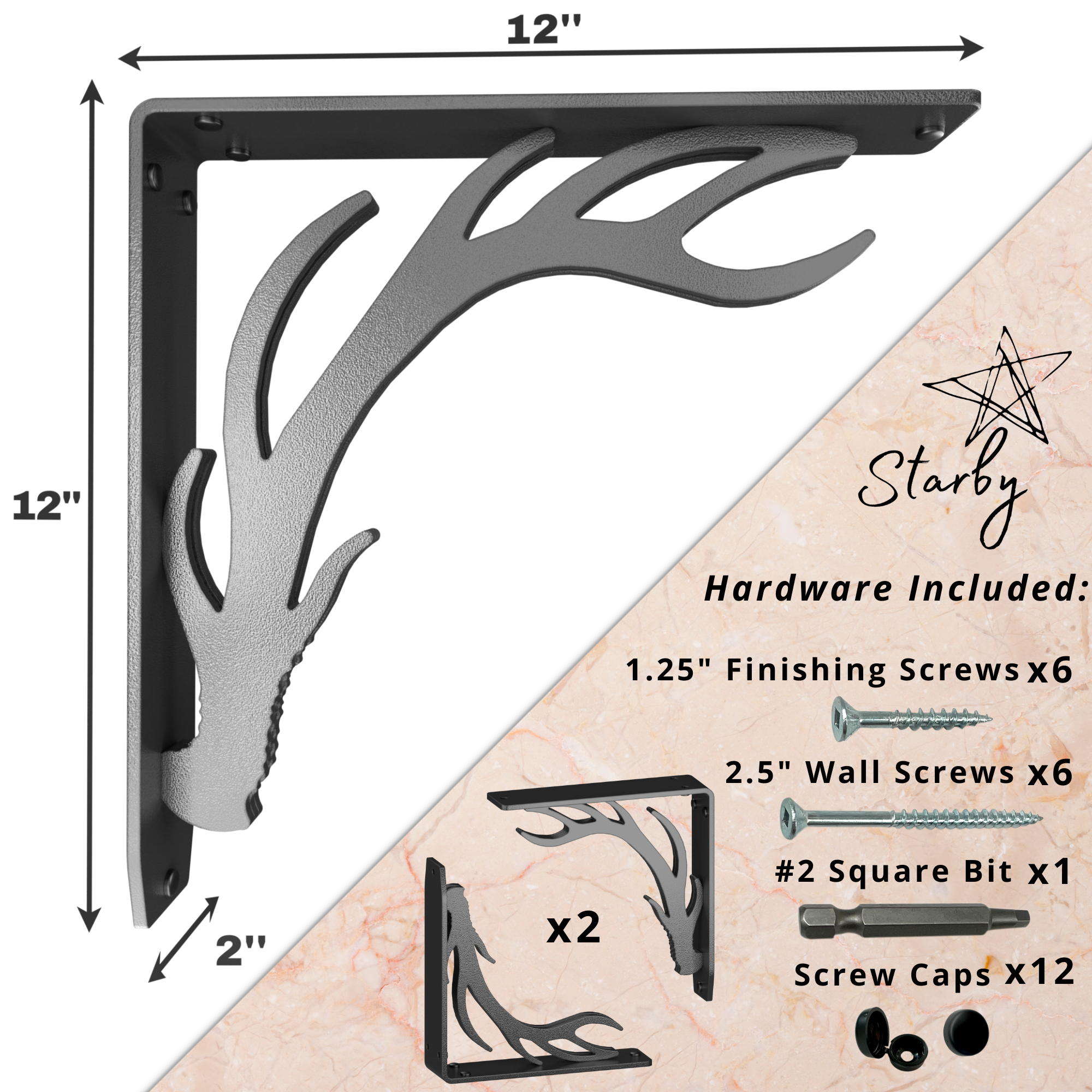 Elk Lodge Shelf Brackets | Elk Lodge Brackets | StarbyDesigns