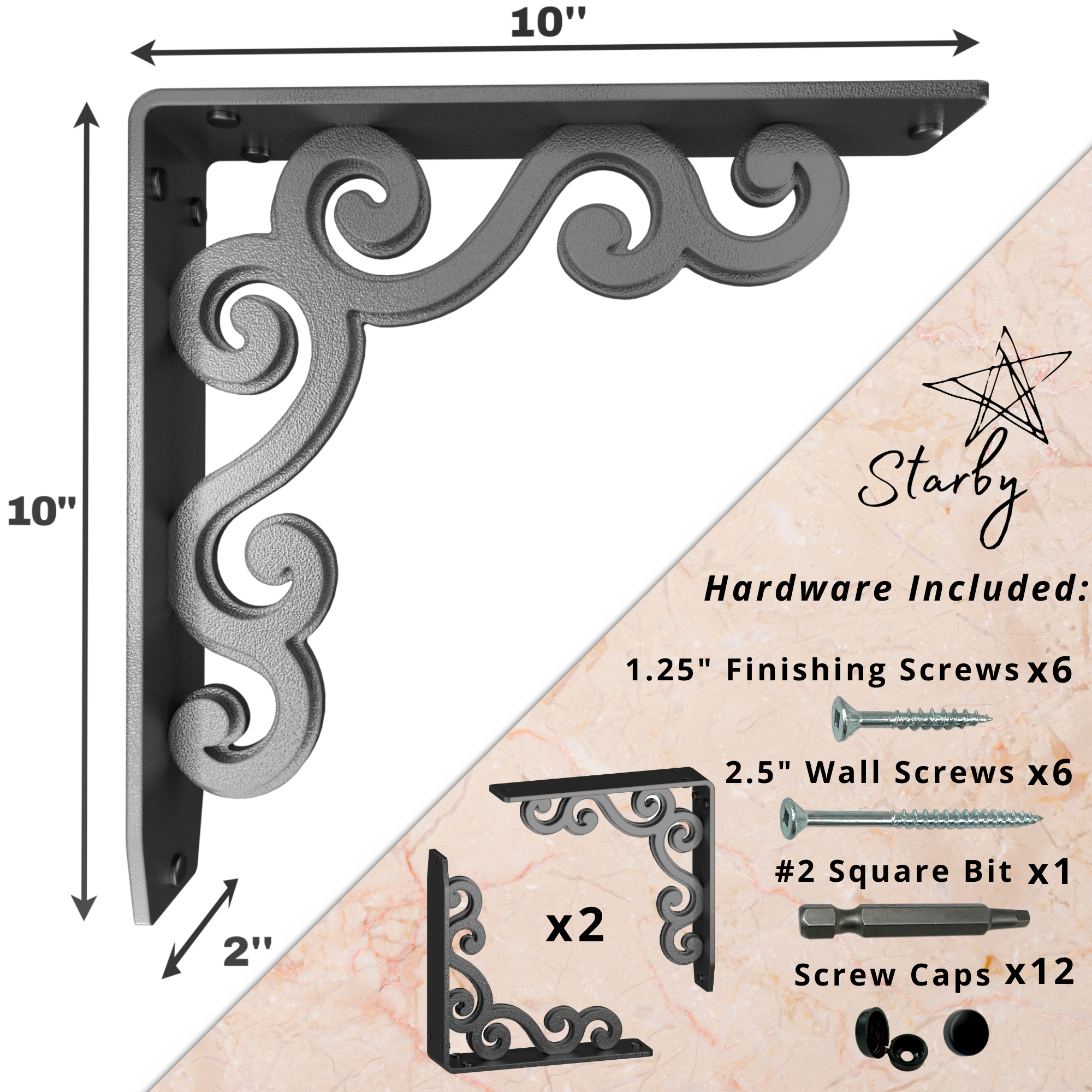 Charleston Shelf Brackets | Countertop Brackets | StarbyDesigns