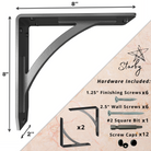 Sullivan Shelf Brackets | Black Countertop Brackets | StarbyDesigns