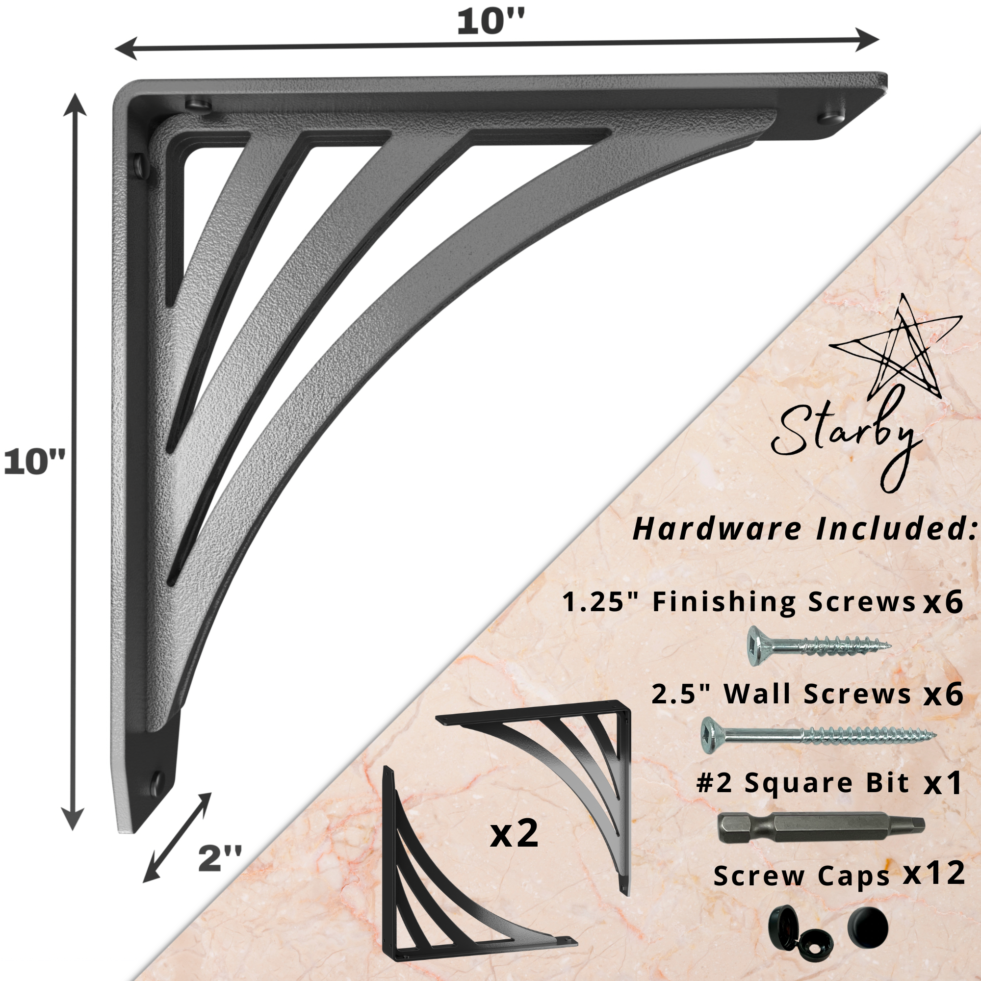 Ravenel Brackets Shelf | Countertop Brackets | StarbyDesigns