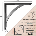 Sullivan Shelf Brackets | Black Countertop Brackets | StarbyDesigns