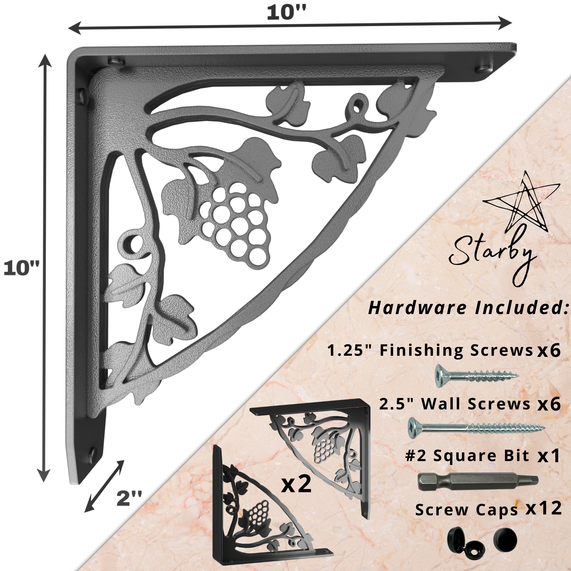 Madeira Shelf Brackets | Countertop Brackets | StarbyDesigns