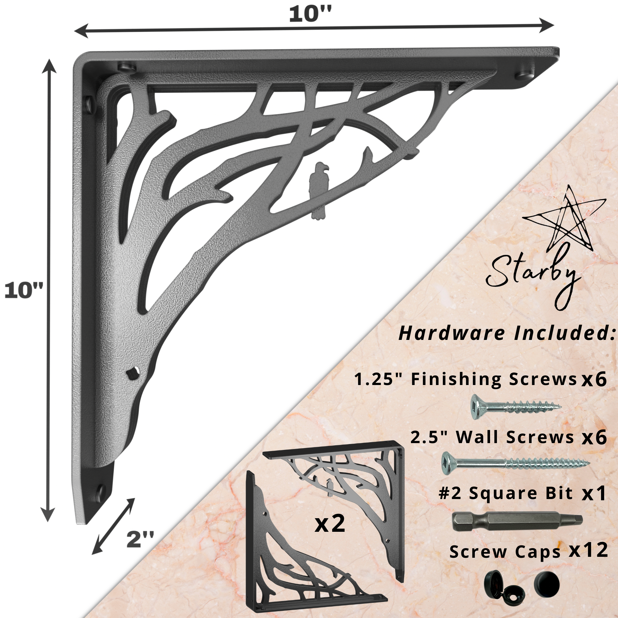 Angel Oak Shelf Brackets | Angel Oak Counter Brackets | StarbyDesigns