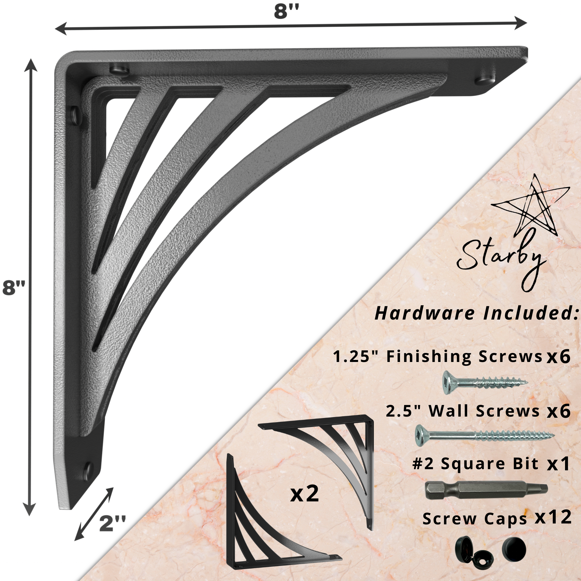 Ravenel Brackets Shelf | Countertop Brackets | StarbyDesigns