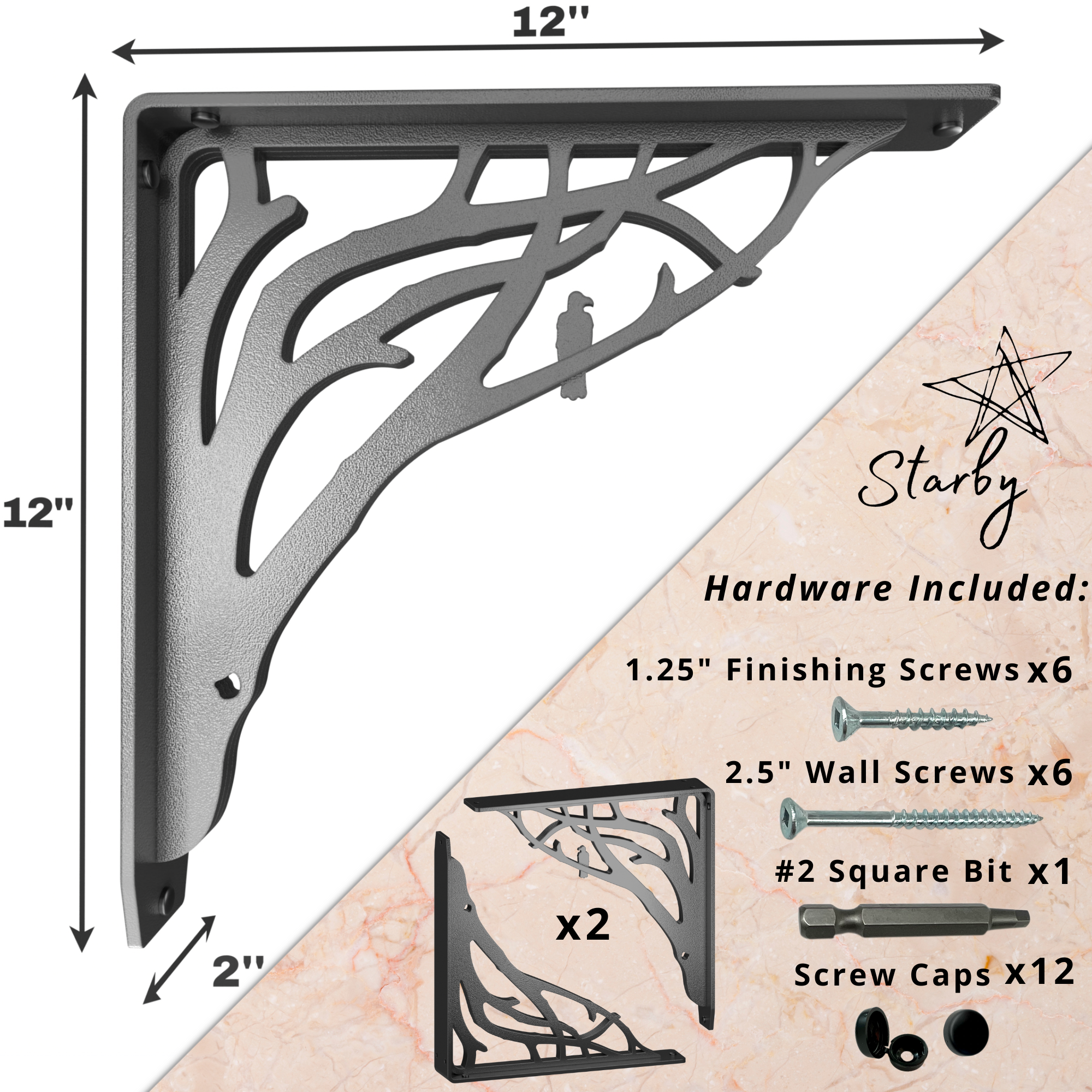 Angel Oak Shelf Brackets | Angel Oak Counter Brackets | StarbyDesigns