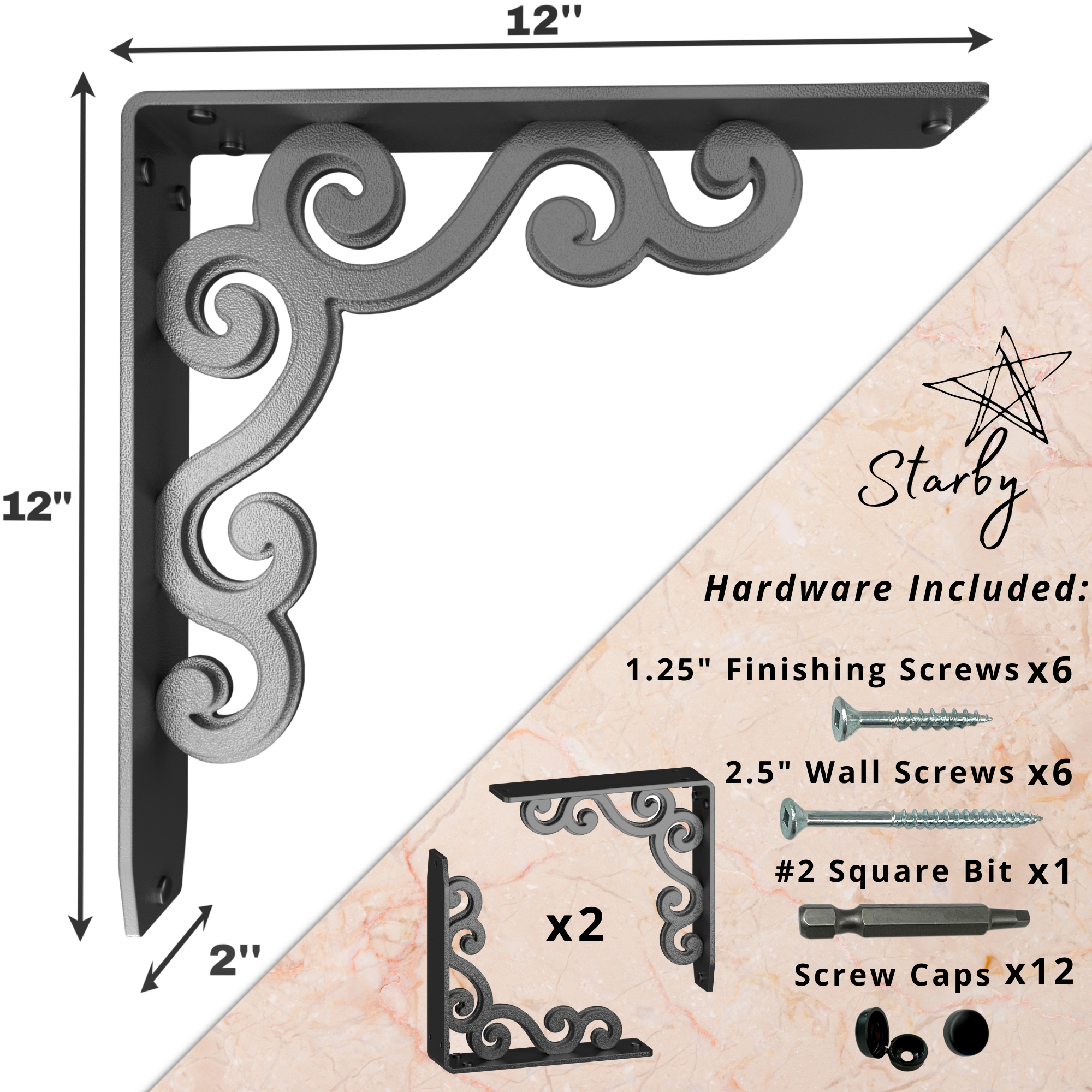 Charleston Shelf Brackets | Countertop Brackets | StarbyDesigns