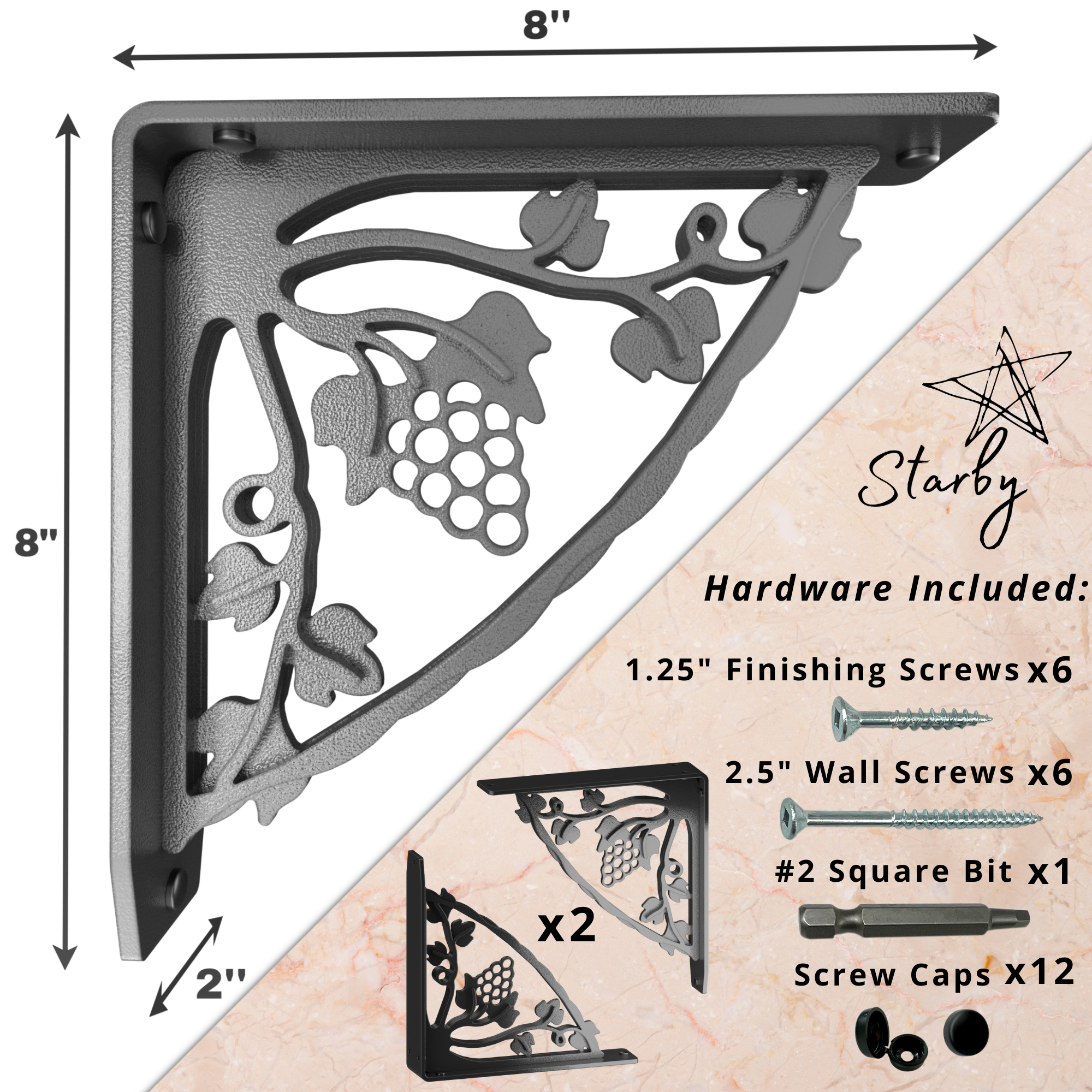Madeira Shelf Brackets | Countertop Brackets | StarbyDesigns