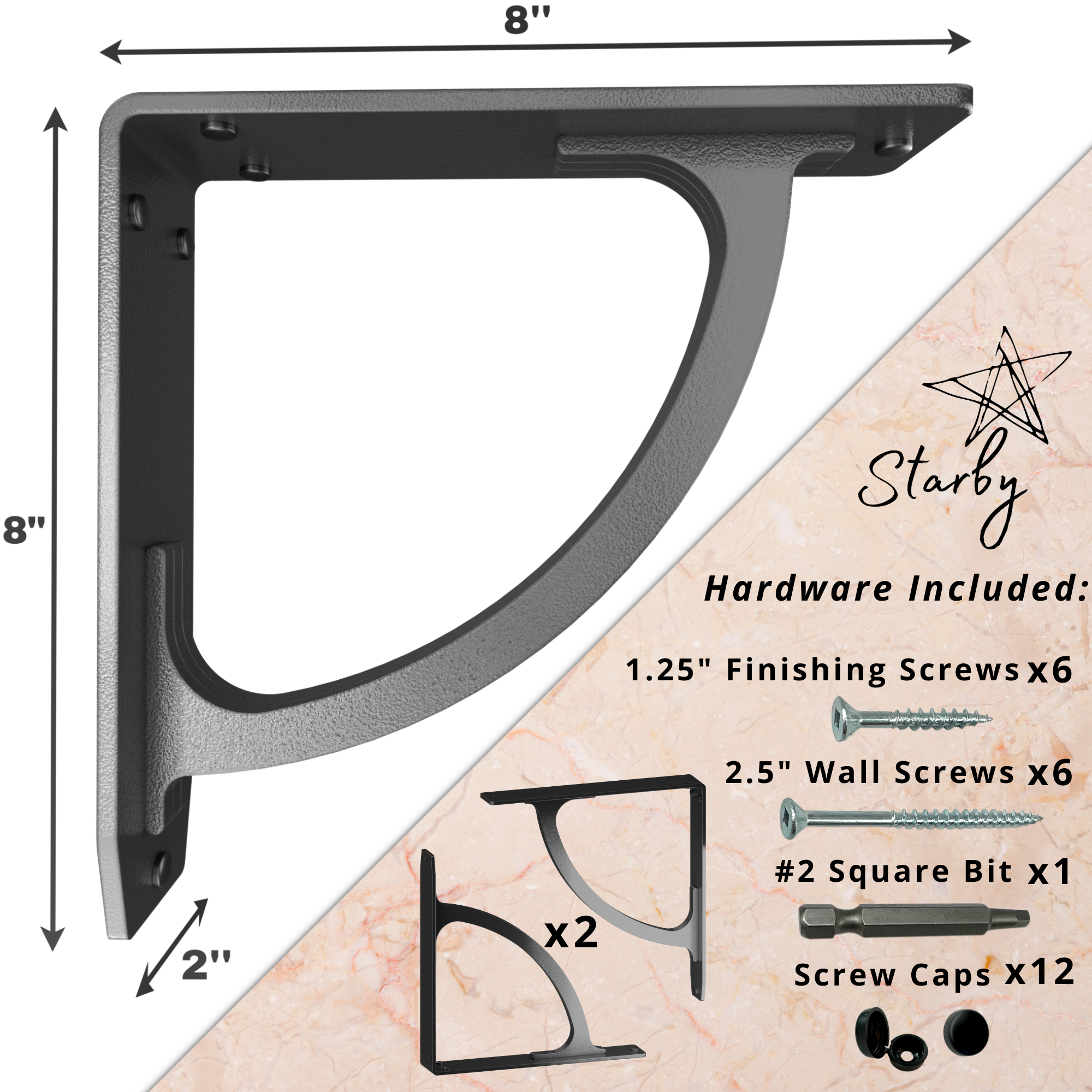 Wild Dune Brackets Shelf | Countertop Brackets | StarbyDesigns