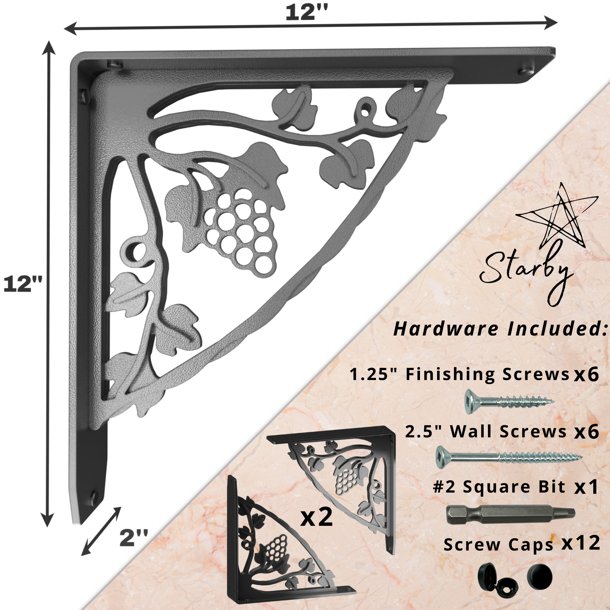 Madeira Shelf Brackets | Countertop Brackets | StarbyDesigns
