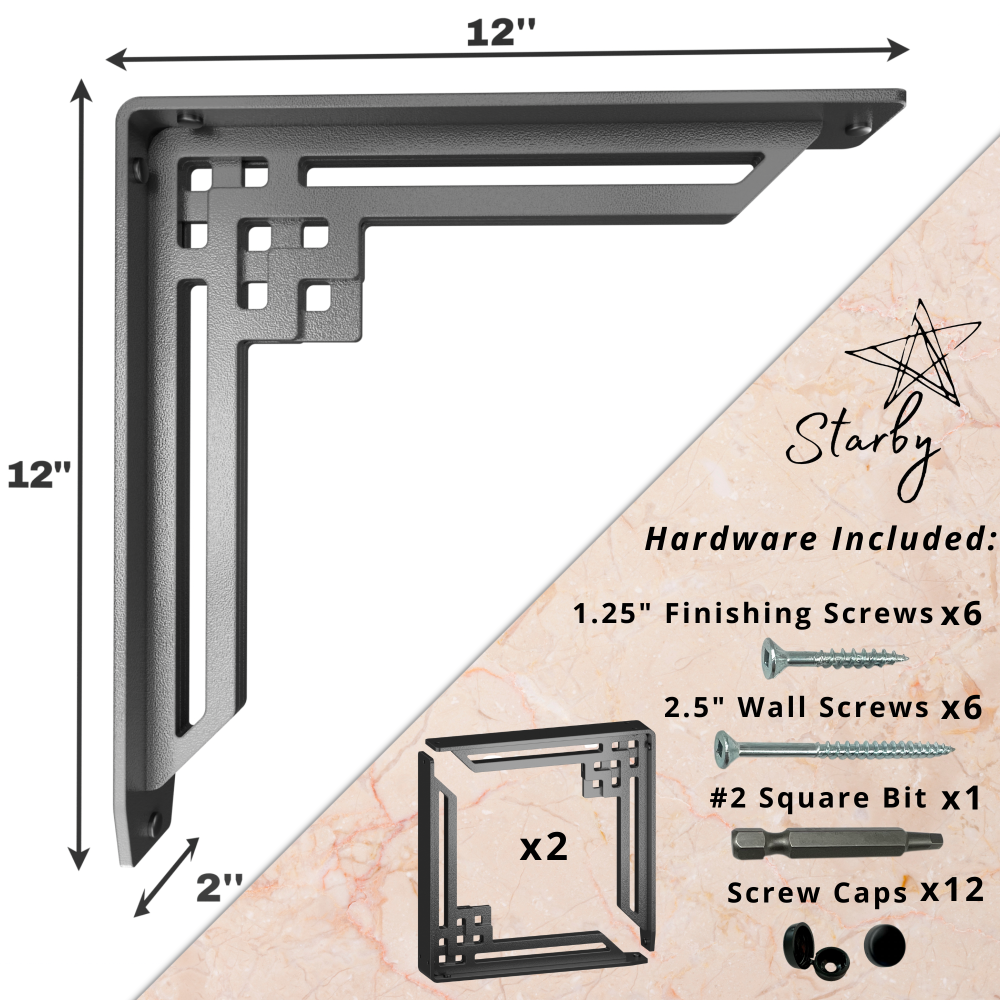 Rockville Heavy Shelf Brackets | Countertop Brackets | StarbyDesigns