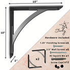 Sullivan Shelf Brackets | Black Countertop Brackets | StarbyDesigns