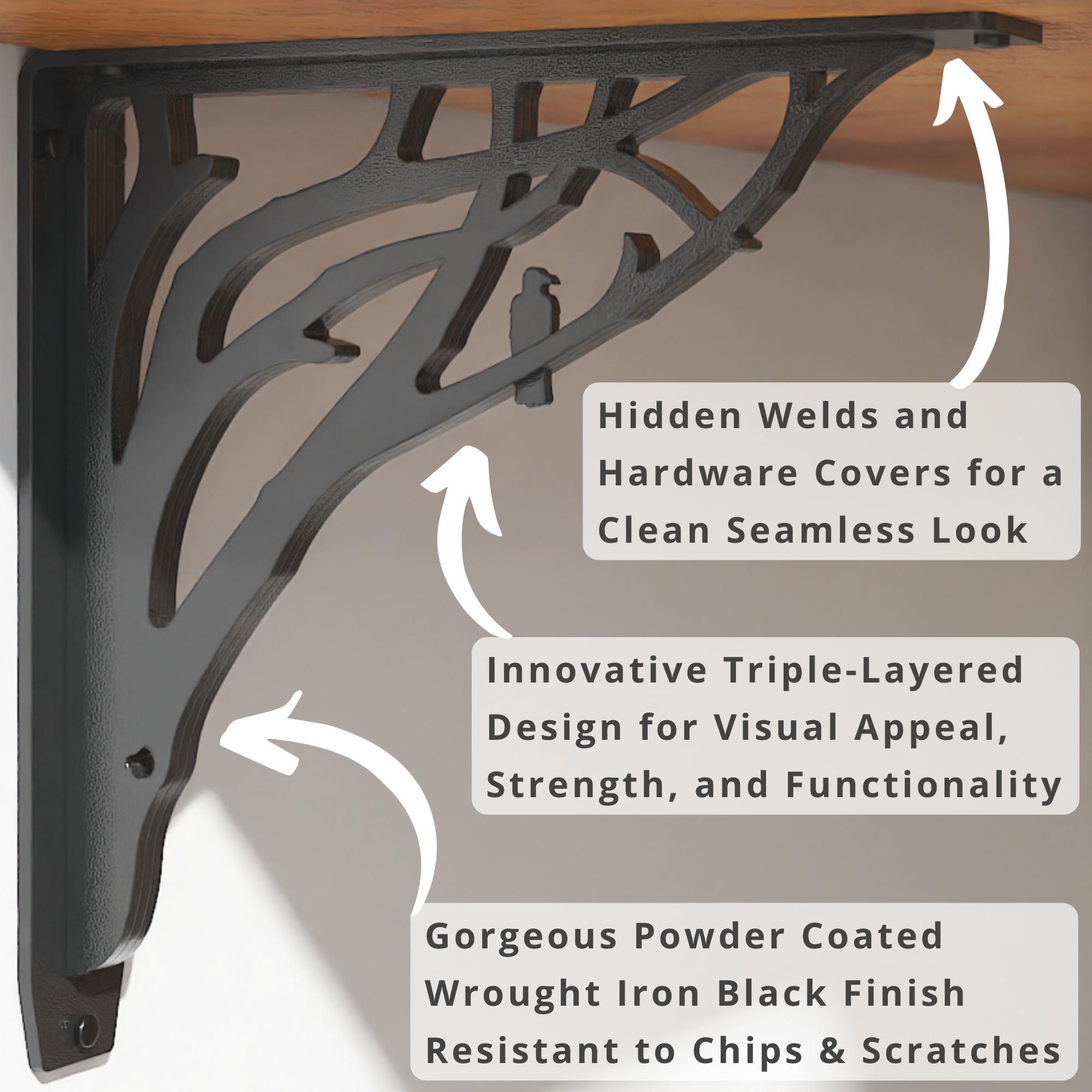 Angel Oak Shelf Brackets | Angel Oak Counter Brackets | StarbyDesigns