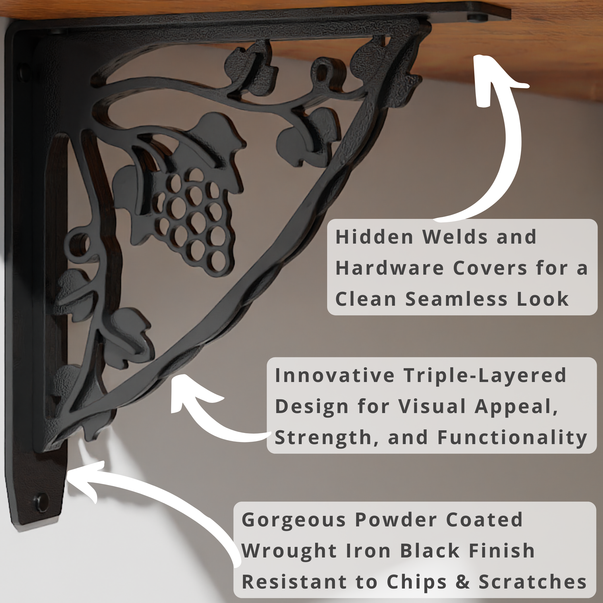 Madeira Shelf Brackets | Countertop Brackets | StarbyDesigns