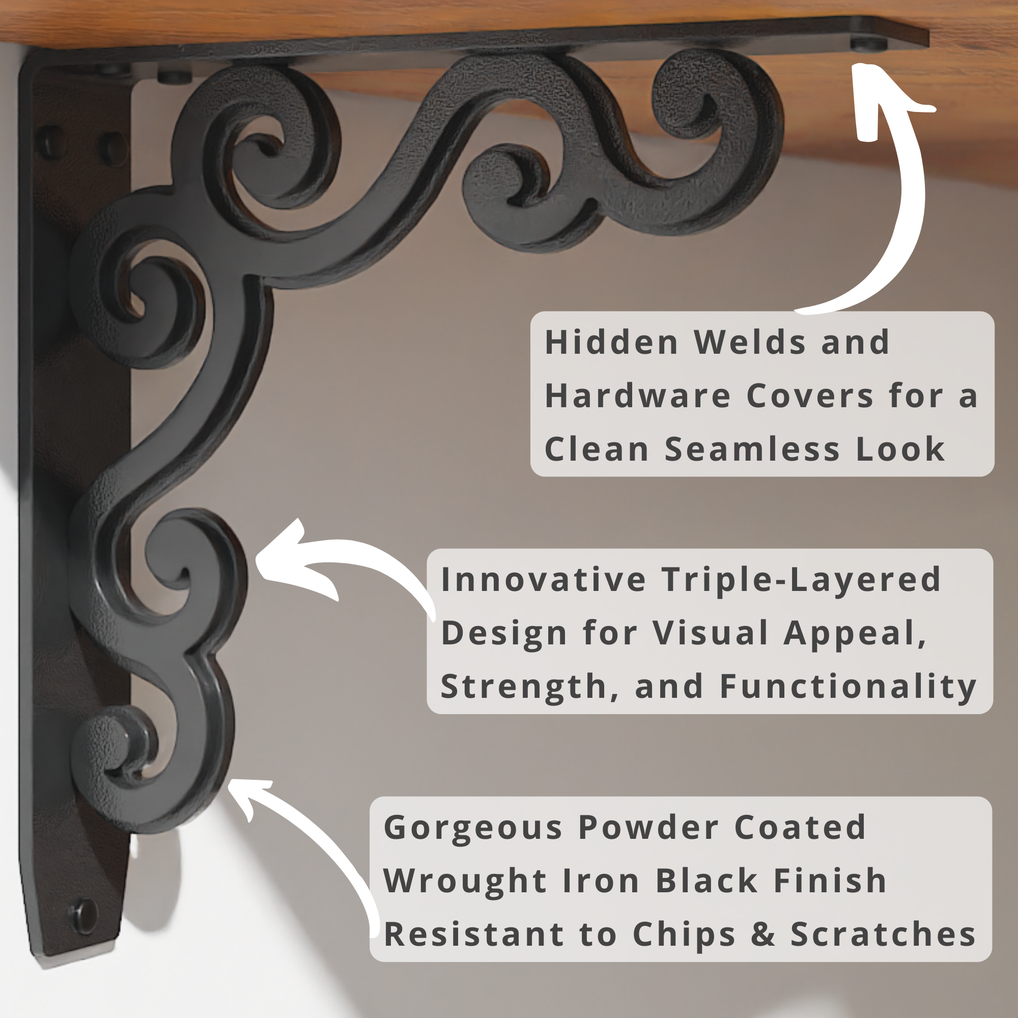 Charleston Shelf Brackets | Countertop Brackets | StarbyDesigns