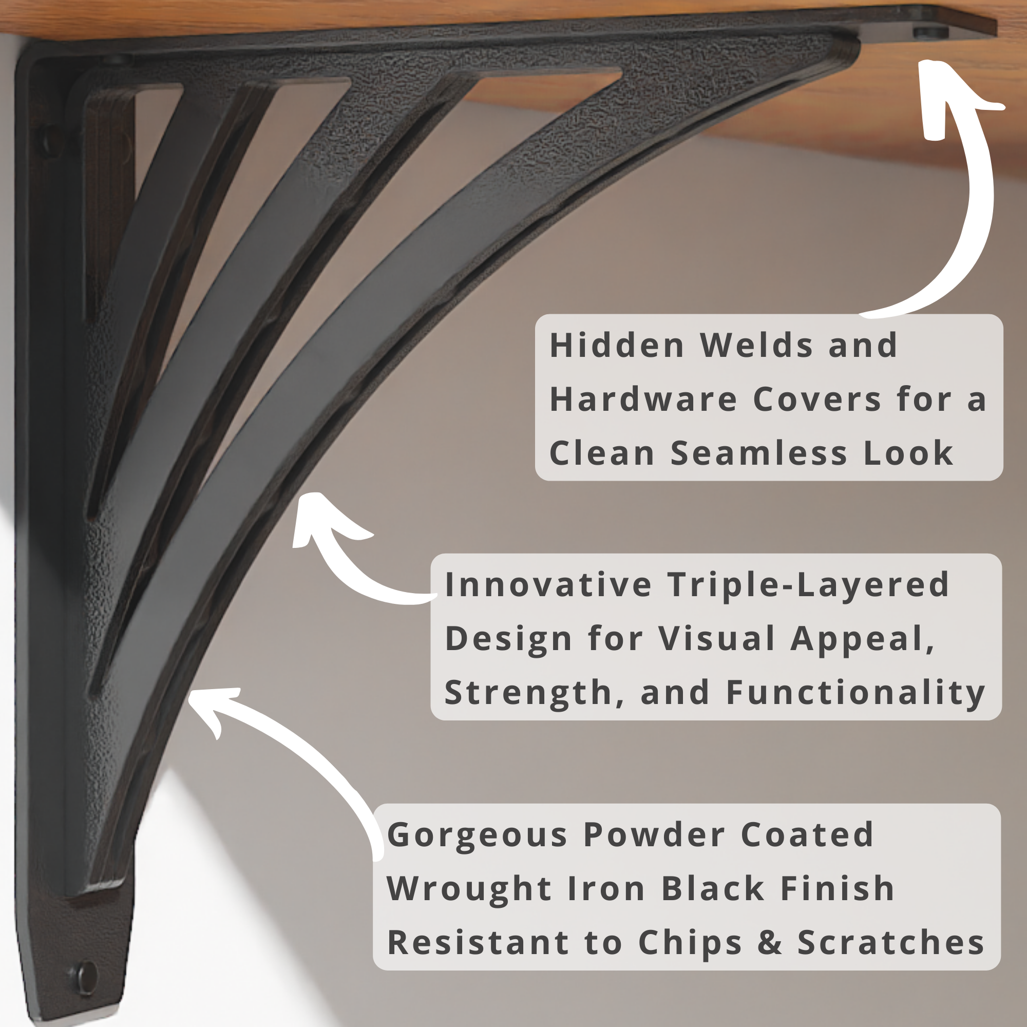 Ravenel Brackets Shelf | Countertop Brackets | StarbyDesigns