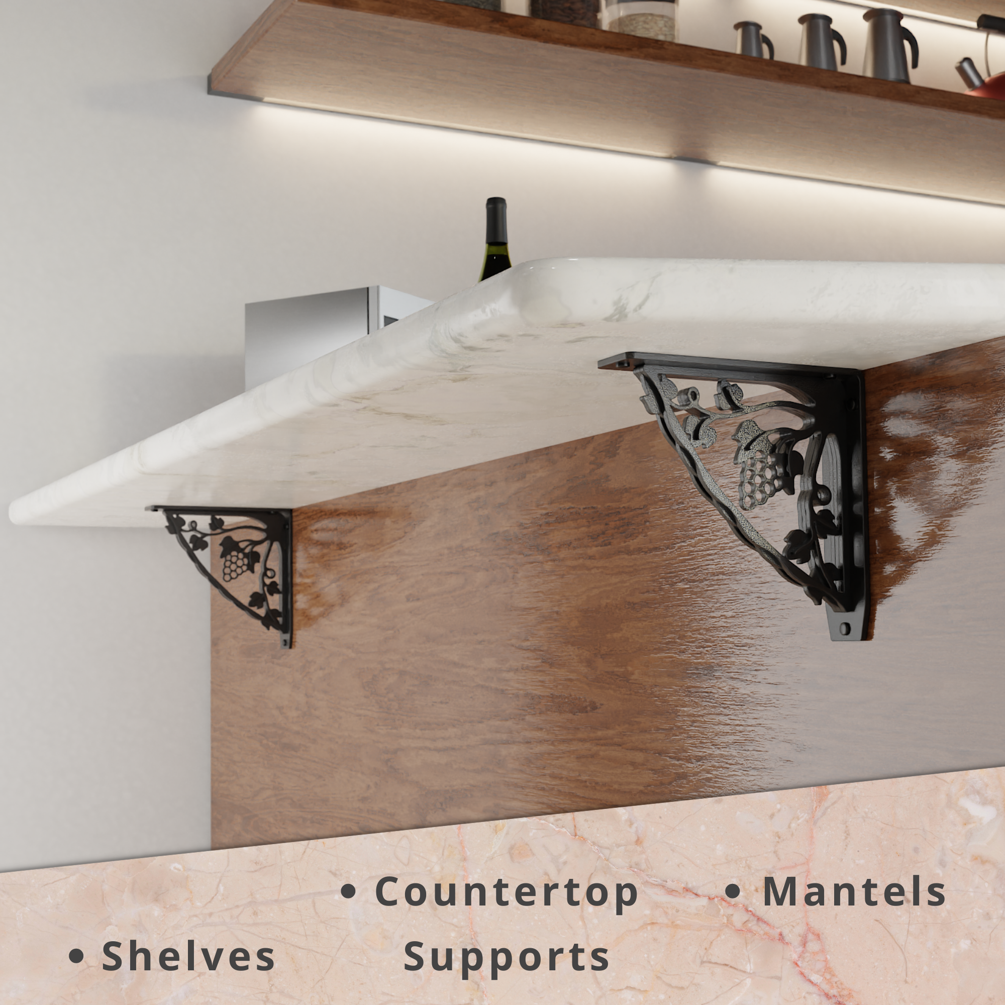 Madeira Shelf Brackets | Countertop Brackets | StarbyDesigns