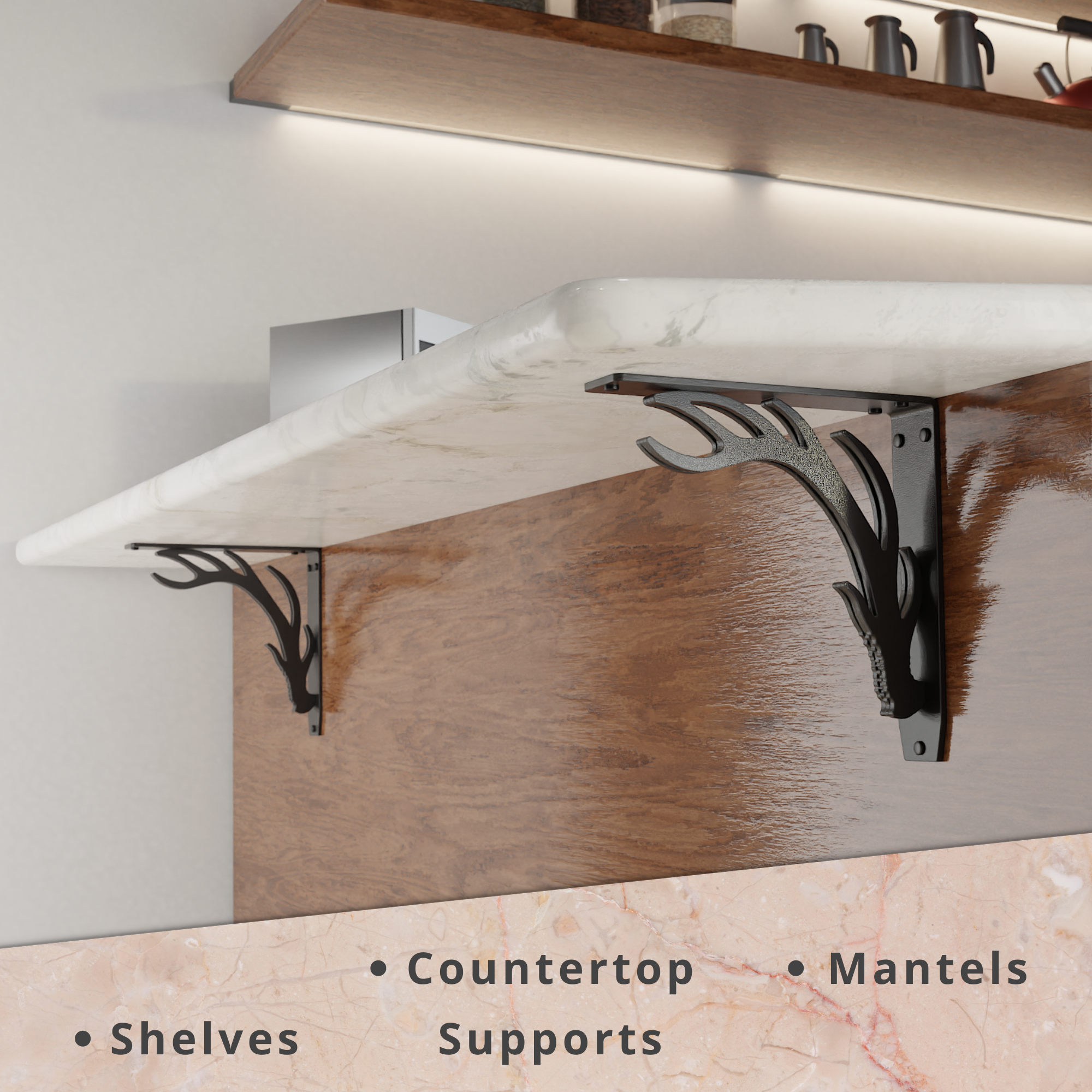 Elk Lodge Shelf Brackets | Elk Lodge Brackets | StarbyDesigns