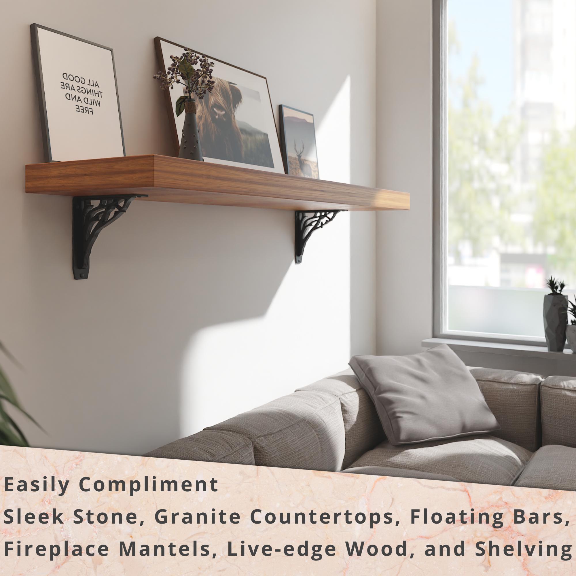 Angel Oak Shelf Brackets | Angel Oak Counter Brackets | StarbyDesigns
