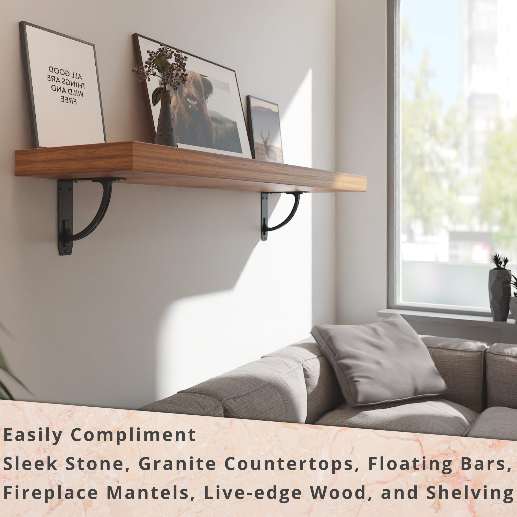 Wild Dune Brackets Shelf | Countertop Brackets | StarbyDesigns