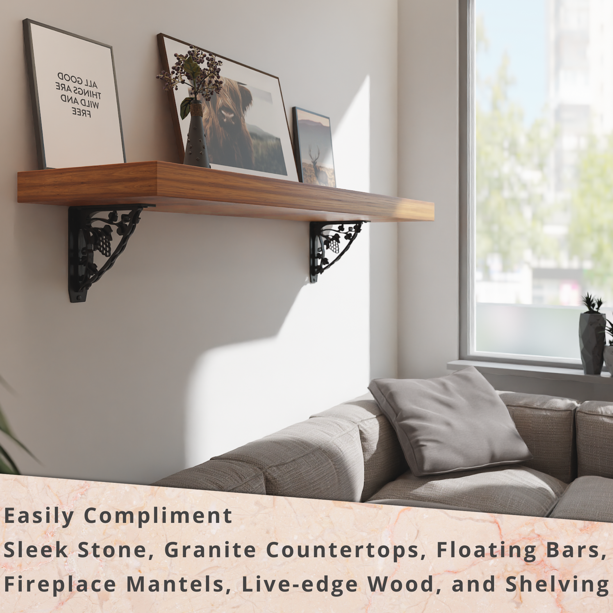 Madeira Shelf Brackets | Countertop Brackets | StarbyDesigns