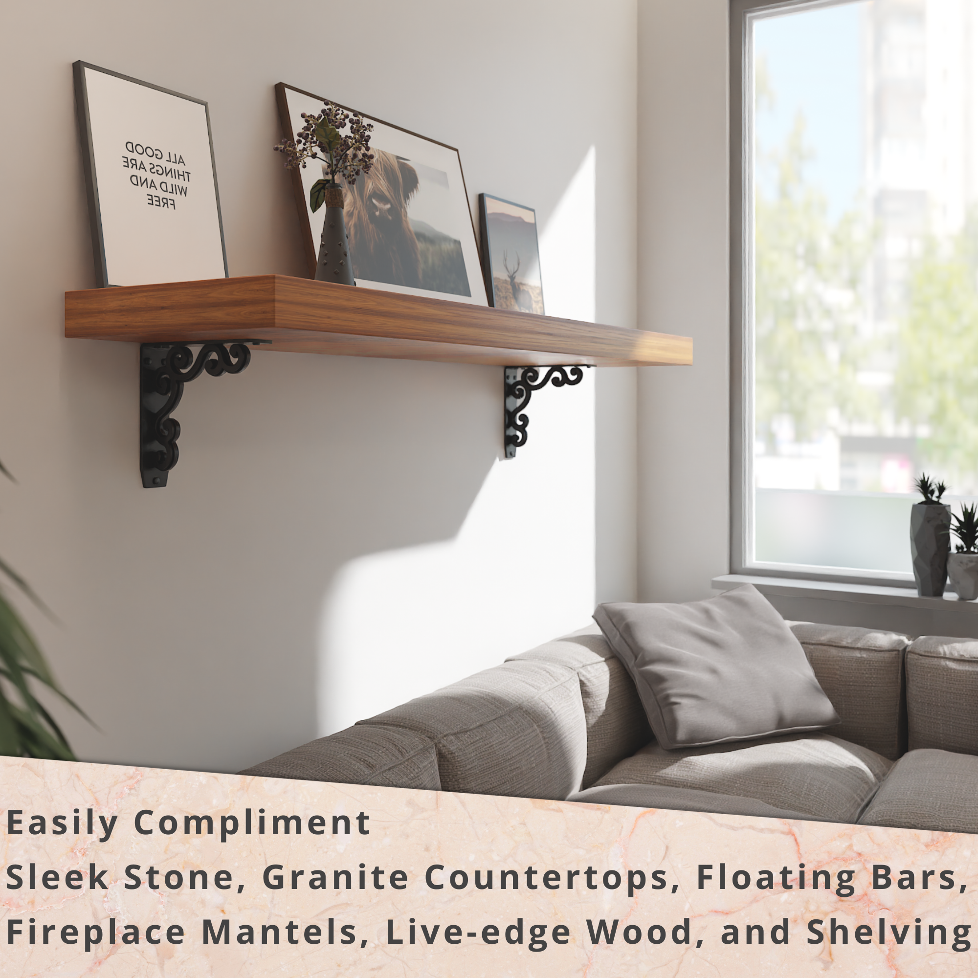 Charleston Shelf Brackets | Countertop Brackets | StarbyDesigns