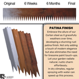 Cor-Ten Steel Landscape Edging - Weathering Rust Patina Finish (5-Pack)
